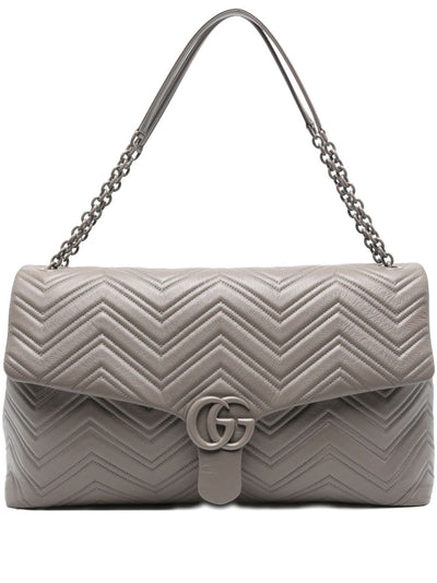 Gucci Women Gg Marmont Maxi Leather Shoulder Bag