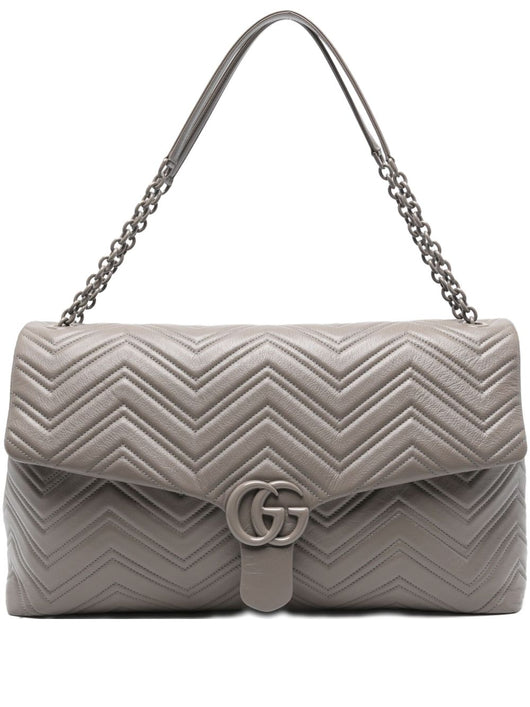 Gucci Women Gg Marmont Maxi Leather Shoulder Bag