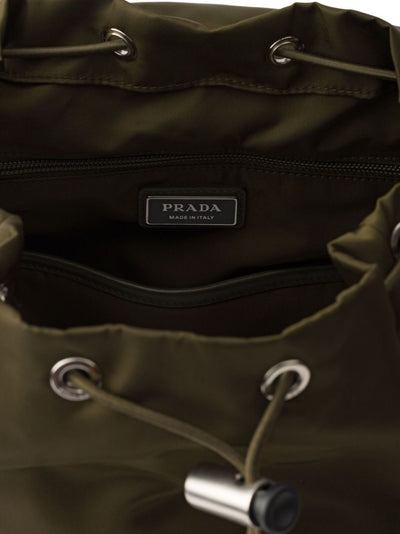 Prada Men Re-Nylon And Leather Backpack