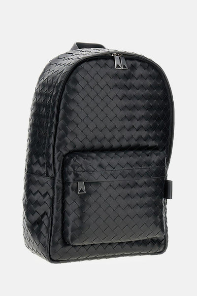 Bottega Veneta Men Leather Messenger Backpack