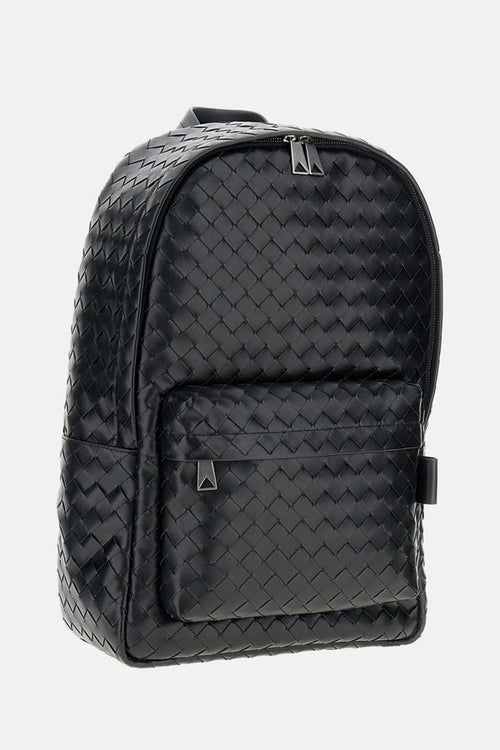 Bottega Veneta Men Leather Messenger Backpack