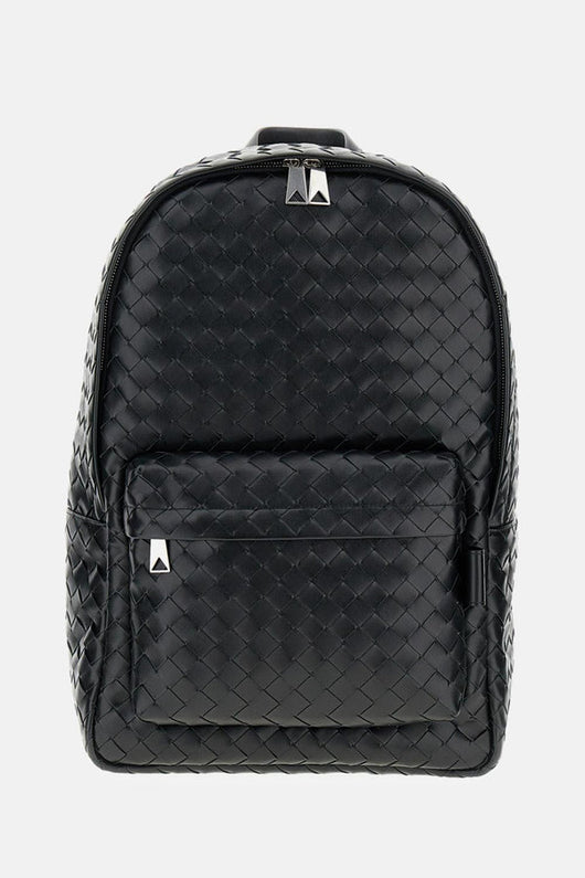 Bottega Veneta Men Leather Messenger Backpack