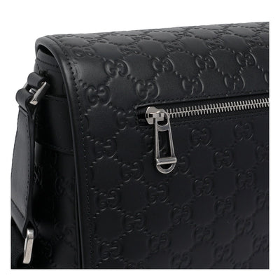 Gucci Men Medium Gg Emblem Crossbody Bag