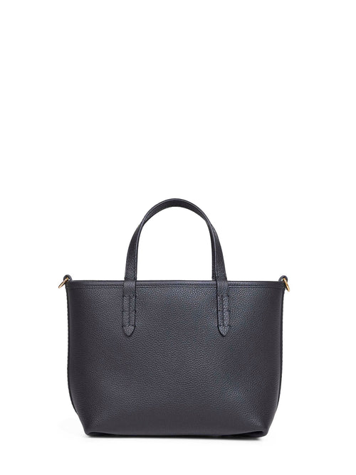 Burberry Women Black And Calico Beige Bloomsbury Mini Reversible Tote Bag