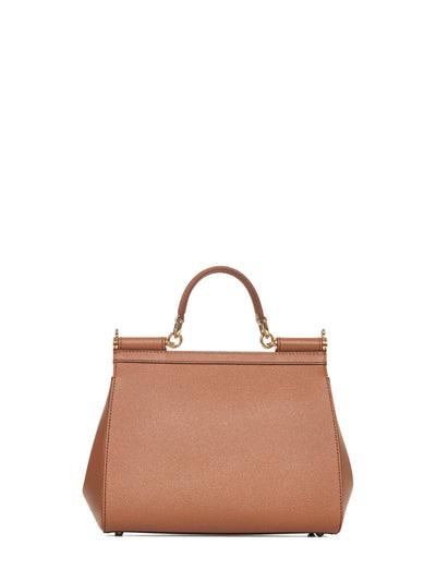 Dolce & Gabbana Women Camel Large Sicily Handbag