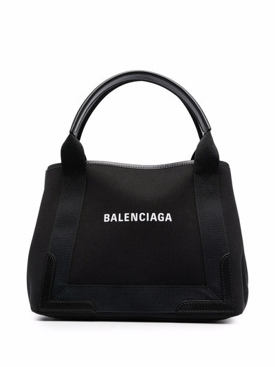 Balenciaga Women Navy Cabas Small Canvas Tote Bag