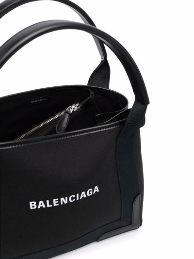 Balenciaga Women Navy Cabas Small Canvas Tote Bag
